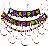 Happy Halloween Banner Decorations, Orange and Black Review halloween banners