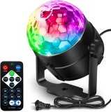 Disco Ball DJ Party Lights Sound Activated with Remote Review halloween backdrop decorations