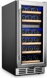 EUHOMY 15 Inch Wine Fridge, 33 Bottle Dual Zone Wine Review wine fridge