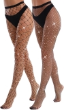 VEBZIN 2 Pack Sparkly Large And Medium Mesh Fishnet Review halloween costumes for women