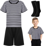 3 Pcs Halloween Brother Costume Include Striped Review halloween family costumes