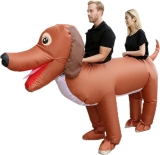 Couple Inflatable Dachshund Costume for Adult 2 People Review halloween couple costumes
