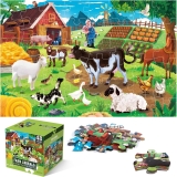 Jumbo Floor Puzzle for Kids,Farm Animals Jigsaw Large Review puzzles