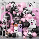 Halloween Balloon Arch Garland Kit, Black and Pink Review halloween party decoration ideas