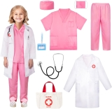Meland Doctor Costume for Girls – Kids Scrubs with Lab Review halloween costumes for kids