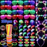 150PCS Glow in the Dark Party Supplies for Kids Adults, Review halloween party ideas