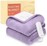 HOMLYNS LuxeHeat Heated Blanket Electric Blanket, Soft Review electric blanket