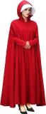 Handmaid Offred Cosplay Costume Outfit,Women Red Hooded Review halloween costumes for women