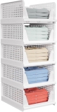 5 Pack Stackable Closet Storage Basket – Stackable Review closet organizer