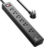 6Ft Power Strip Surge Protector – Yintar Extension Cord Review power strip