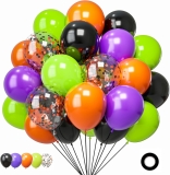 Halloween Balloons Set, 50Pcs 12Inch Black Orange Review halloween balloons