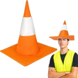Orange and White Traffic Cone Hat, Funny Halloween Review halloween costumes