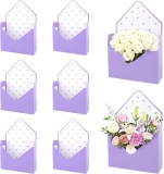 8 Pcs Florist Bouquet Envelope Boxes,Purple Dot Style Review gift boxes