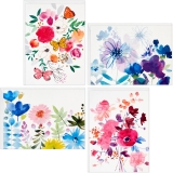 Hallmark Blank Cards Assortment, Painted Flowers (48 Review greeting cards