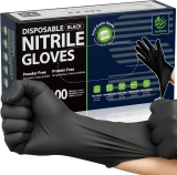 Nitrile Gloves Disposable Latex Free, 4 Mil Black Food Review BBQ gloves