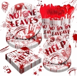 168 Pcs Hawlloween Bloody Party Supplies Tableware – Review halloween plates and cups