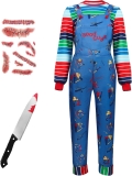 Scary Costume Adult Creepy Doll Killer Costume for Men Review halloween scary costumes