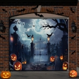Preboun Halloween Garage Door Banner Large Hanging Review halloween backdrop decorations