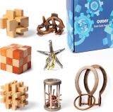 7 Pieces Cool Mind Puzzles Unlock Interlock Brain Review puzzles