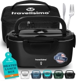 TRAVELISIMO Electric Lunch Box for Adults 100W Heated Review lunch box