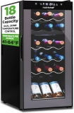 NutriChef 18 Bottle Wine Fridge | Dual Zone Wine Review wine fridge