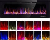 60″ Electric Fireplace in-Wall Recessed and Wall Review electric fireplace