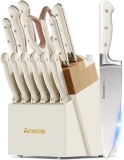 Knife Set,Astercook Kitchen Knife Set with Block Review knife set