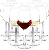 Wine Glasses Set of 12, 12oz Clear Red/White Wine Cup, Review wine glasses