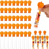 48 Pcs Halloween Pumpkin Candy Tubes Empty Clear Review halloween candy holders