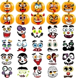 Aowplc 62 Faces Halloween Pumpkin Decorating Stickers – Review halloween party favors