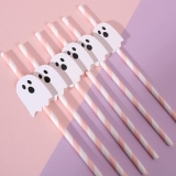 Pink Halloween Ghost Paper Straws – 12PCS Pink Ghost Review halloween party supplies