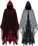 Geyoga 2 Pcs Halloween Horror Grim Reaper Costume Scary Review halloween scary costumes