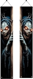 2PCS Halloween Porch Banner Scary Skeleton Demon Review halloween banners