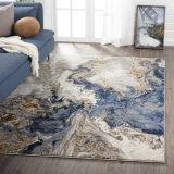 LUXE WEAVERS Marble Swirl Abstract Area Rug, Blue 5×7 Review area rug