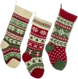 Kurt Adler Heavy Knit Snowflake and Chrismas Tree Review christmas stockings