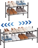 STORAGE MANIAC Expandable Shoe Rack, 8 Pairs Stackable Review shoe rack