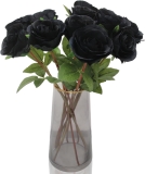 Hananona Black Artificial Roses for Flower Arrangement, Review halloween decoration ideas for home
