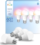 Philips Hue Essential Smart LED A19 Bulb, White and Review smart light bulbs