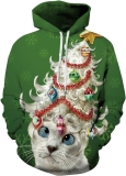 Couple Cute 3D Santa Print Ugly Christmas Kangaroo Review ugly christmas sweater