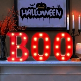 Halloween Decorations, “BOO” Light Up Sign, LED Marquee Review halloween decoration ideas