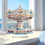 Ornate Carousel With Horses Acrylic Desktop Decoration, Review halloween home decorating ideas