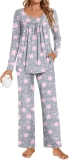 POPYOUNG Womens Pajama Set 2 Pieces Fall Long Sleeve Review winter pajamas