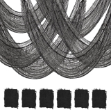 6 Pack Black Halloween Creepy Cloth 30×72 Inch – Review halloween decor trends