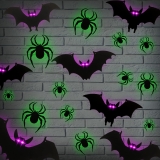48 Pcs 3D Halloween Wall Decor 24 Light up Bats 24 LED Review halloween setup guide