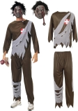 3Pcs Scary Zombie Costume Men Walking Dead Costume Review halloween scary costumes