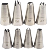 Open Star Piping Tip,8 Pack Stainless Steel Large Review halloween decorating tips