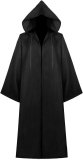 Men’s Black Medieval Cloak Hooded Robe Costume – Review halloween cosplay outfits