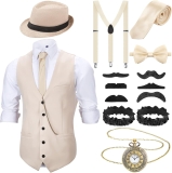 SATINIOR 1920s Mens Costume Roaring Outfit with Review halloween couple costumes