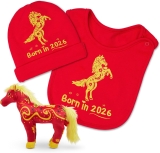 FoxE Year of the Horse Gift Set Born in 2026 – Bib, Review plush toys