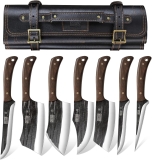 HOSHANHO Butcher Knife Set, Hand Forged Butcher Chef Review knife set
